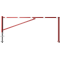 Swing barrier | for casting in concrete, hot-dip galvanized and red coated with white reflecting rings | clear width: 3000 mm | for padlock